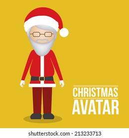 Christmas design over yellow background,vector illustration