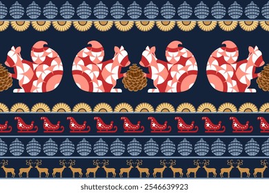 Christmas Design Pattern. Vector Illustrator Art Digital file Download for print, printable, wallpaper, background, rug, decoration, book cover, gift wrapper, textile and many projects.