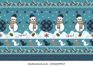 Christmas Design Pattern. Vector Illustrator Art Digital file Download for print, printable, wallpaper, background, rug, decoration, book cover, gift wrapper, textile and many projects.
