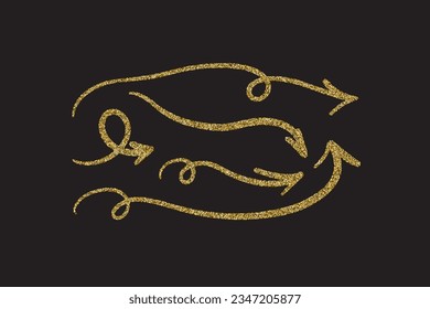 Diseño navideño, marco de oro realista con luces brillantes y texto dorado, decoración de ramas de abetos de año nuevo. Fondo de color negro. Ilustración vectorial.