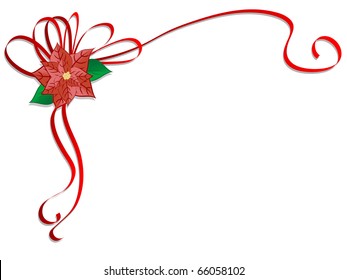 Christmas design with red flower