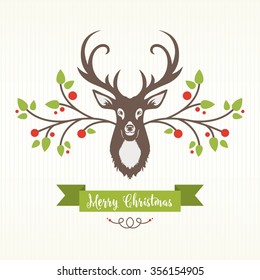 Christmas Design with  Reindeer
