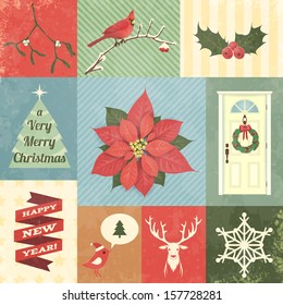 Christmas design set. Vector illustration, eps10.