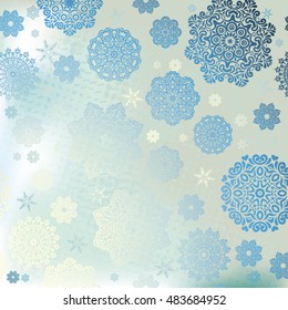 Christmas design with snowflakes background.