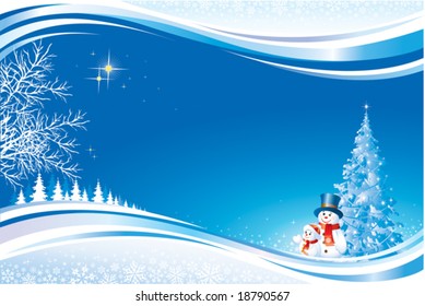 christmas design with snowman