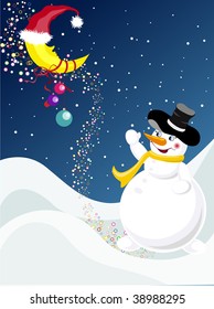 christmas design with snowman