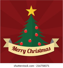 Christmas design with stripped  background. Vector illustration