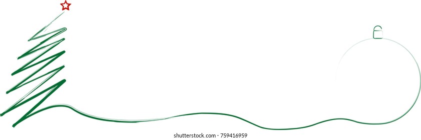 Christmas design template. Abstract christmas tree and chistmas tree ball, vector