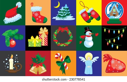 Christmas design template card. Vector background 