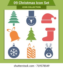 Christmas design template card. Vector background