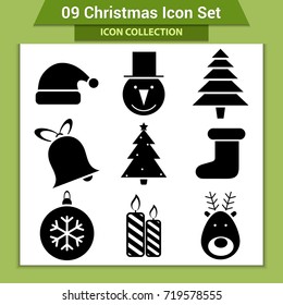 Christmas design template card. Vector background