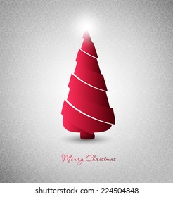 Christmas Design Tree On A Gray Background