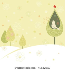 Christmas design with twitter dove.