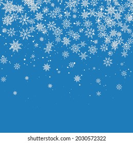 Weihnachtsdesign-Vektorgrafik. Schneeflocken-Symbol. Symbolsatz von Schneeflocken. Vektorgrafik.