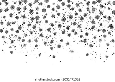 Christmas design vector. Snowflake icon. Icon set of snowflakes. Vector illustration.
