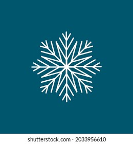 Vector de diseño navideño. Icono de copo de nieve. Conjunto de iconos de copos de nieve. Ilustración vectorial.