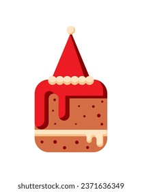 christmas dessert cookie illustration isolated