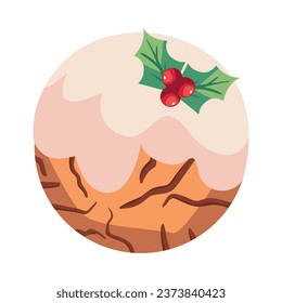 galleta de postre de navidad diseño aislado
