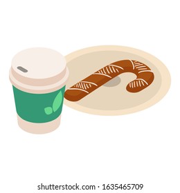 Christmas dessert icon. Isometric illustration of christmas dessert vector icon for web