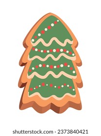 navidad postre árbol bizcocho diseño aislado