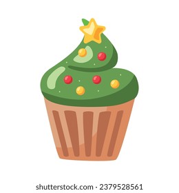 vectorial de quequitos de árbol de navidad aislado