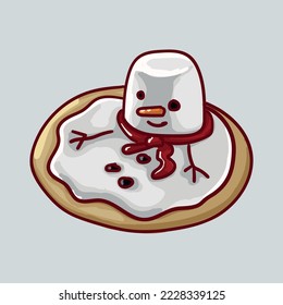 Christmas desserts. Cake. Stollen. Cocoa. Tangerines in chocolate. Cookies. Muffin. Vector graphics