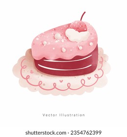 Christmas Desserts watercolor style. Vector illustration.