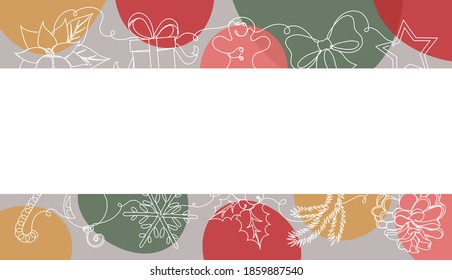 Christmas details in a hand drawn linear style.