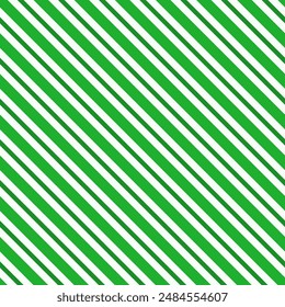 Christmas diagonal striped seamless pattern. Green oblique stripes background.