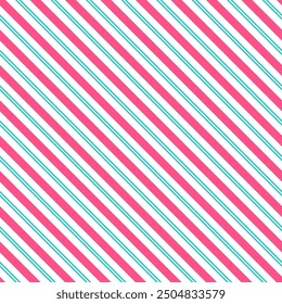 Christmas diagonal striped seamless pattern. Traditional gift wrapping paper.