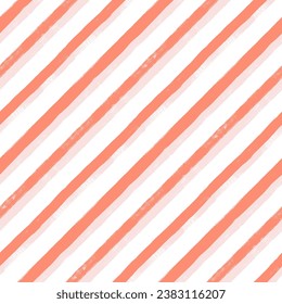 Weihnachtsdiagonale Streifen Muster, süßer Vektorhintergrund, nahtlose Linien der Pinselstruktur, rote geometrische Linien, Geschenkpapier