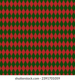 Christmas diamond shape seamless pattern.Geometry repeat pattern in in green red .Geometric vector illustration background wallpaper