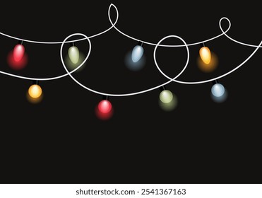 Christmas different lights in darck background