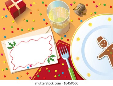 Christmas dinner table
