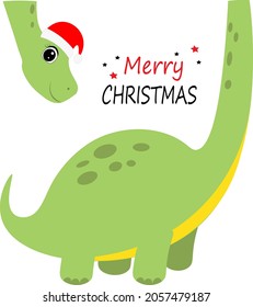 christmas dinosaur cartoon vector illustration