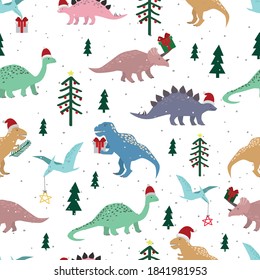 Christmas Dino mascot 8515207 Vector Art at Vecteezy