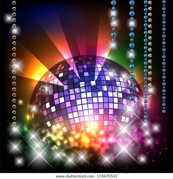 Christmas Disco Ball Background Space Text Stock Vector (Royalty Free ...