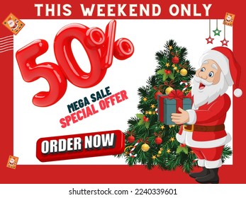 Christmas Discount offer 50% banner