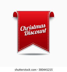 Christmas Discount Red Vector Icon Design
