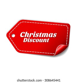 Christmas Discount Red Vector Icon Design