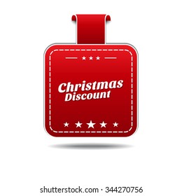 Christmas Discount Red Vector Icon Design