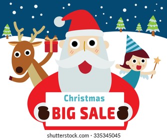 Christmas discount, sale banner. ad concept. illustration. 