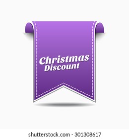 Christmas Discount Violet Vector Icon Design