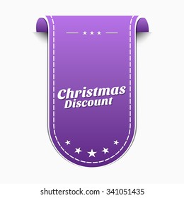 Christmas Discount Violet Vector Icon Design
