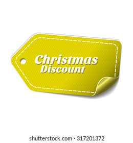 Christmas Discount Yellow Vector Icon Design