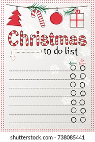 Christmas to do list