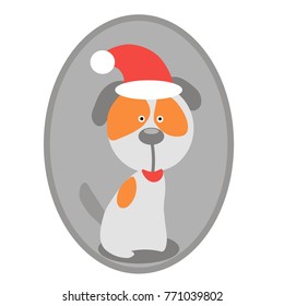 christmas dog illustration