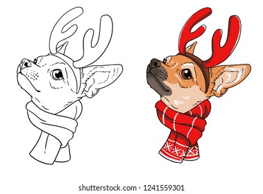 Christmas dog print