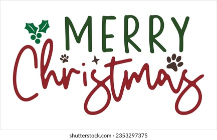 Christmas Dog SVG Design, Christmas Dog Sticker Design Template, Christmas SVG.