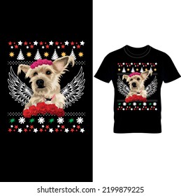 Christmas Dog T-shirt Design –Christmas T-Shirt,Gift For Family Shirt, Christmas Dog Lover Shirt, Christmas Dog Shirt, Merry Christmas Family Shirts– Printable Sublimation Design